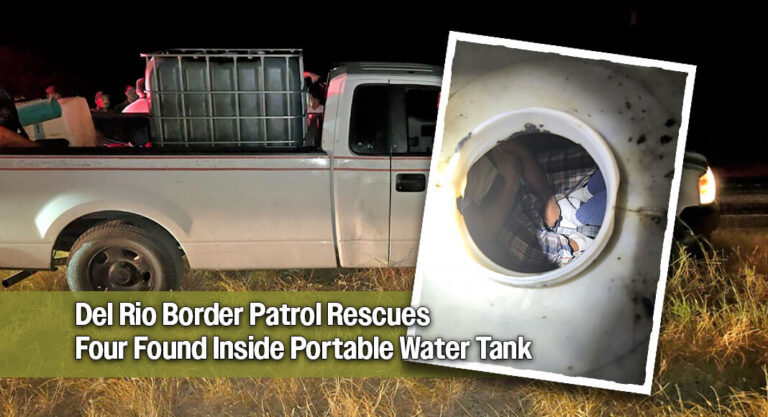 Four Saved After Being Trapped in Portable Water Tank by Del Rio Border Patrol