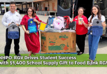 NHPO-RGV Donates $1,400 in School Supplies to Food Bank RGV to Benefit Local Students