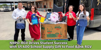 NHPO-RGV Donates $1,400 in School Supplies to Food Bank RGV to Benefit Local Students