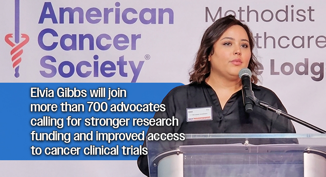 Elvia Gibbs, a McAllen resident and cancer survivor, will travel to Washington, D.C., to urge Congress to increase funding for cancer research and prevention and improve access to clinical trials. Courtesy photo