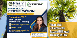 Pharr EDC Partners with Electra XD for RGV Workforce Training, Sept. 23rd