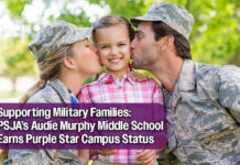PSJA’s Audie Murphy Middle School Recognized as Purple Star Campus for Two-Year Term