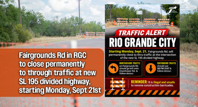 Fairgrounds Rd in RGC Closes Permanently at SL 195 Starting Sept 21