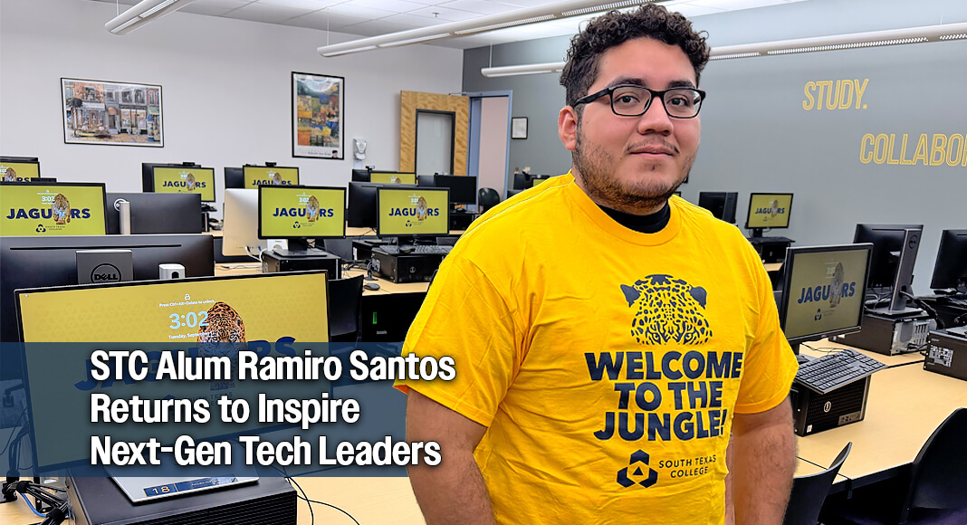 South Texas College’s newest Computer Information Technologies (CIT) faculty member Ramiro Santos recalls his journey as a dual credit student at PSJA Southwest Early College High School to his newest position as a lecturer at STC. STC image