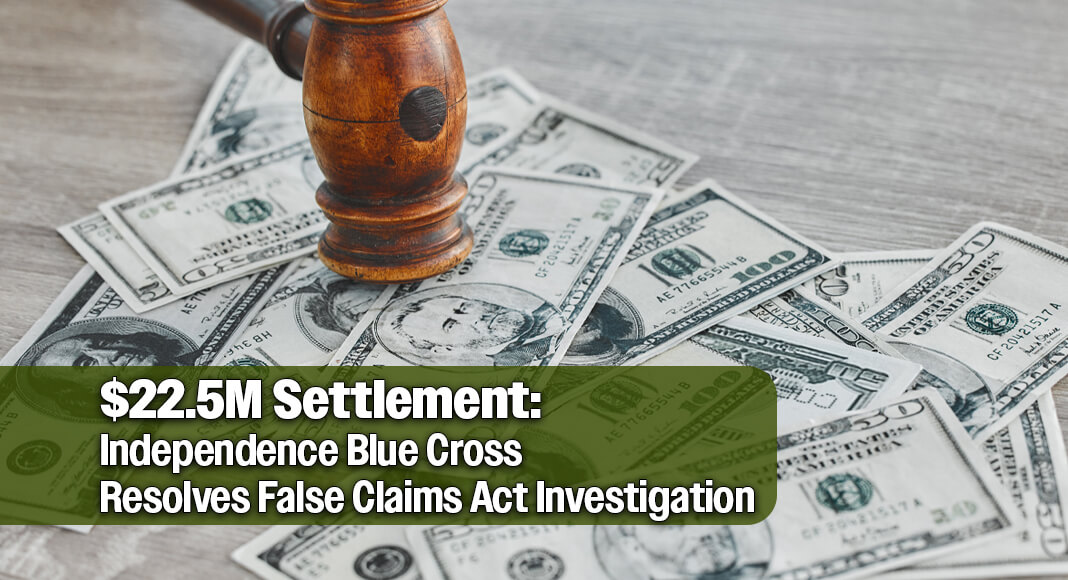Independence Blue Cross (IBX), an insurance company incorporated under the laws of Pennsylvania, has agreed to pay $22.5 million to resolve allegations that it violated the False Claims Act by failing to withdraw inaccurate and untruthful diagnosis codes for its Medicare Advantage Plan enrollees in order to improperly retain overpayments from Medicare. Image for illustration purposes
