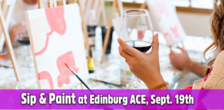 Edinburg Cultural Arts Sip & Paint at Edinburg ACE, Sept. 19th