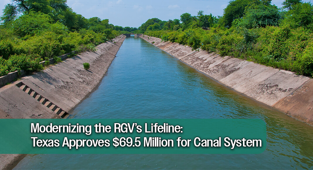 The Texas Water Development Board (TWDB) authorized the Executive Administrator to award $69.5 million in Water Supply Infrastructure Grants (WSIG) for projects that line or convert irrigation canals. The money is being combined with funding from the North American Development Bank (NADBank). Image for illustration purposes