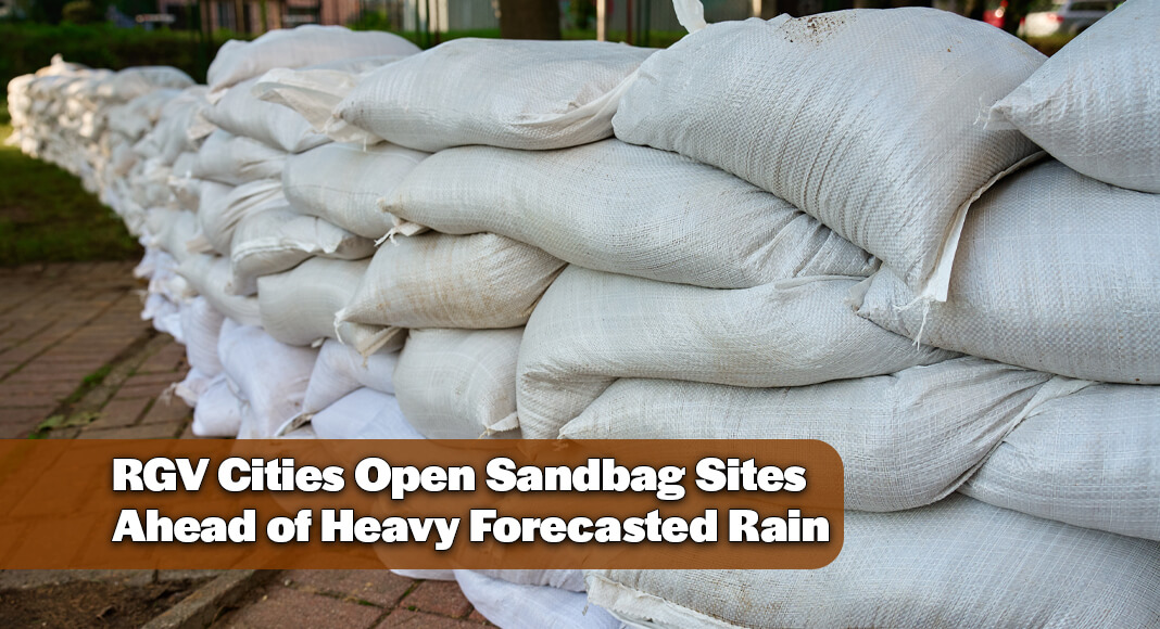 Several Rio Grande Valley cities are distributing free sandbags ahead of expected rainfall of 2–4 inches, with locally higher amounts possible. The heaviest rain is expected Thursday and Friday, with rain continuing through the weekend and early next week. Image for illustration purposes