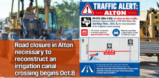 Segment of FM 676 in Alton closes to thru traffic Thursday, Oct. 8th