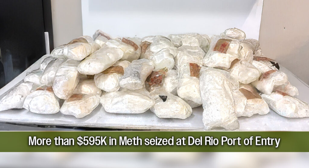 CBP officers found 81 packages containing 64.73 pounds of methamphetamine. USCBP image