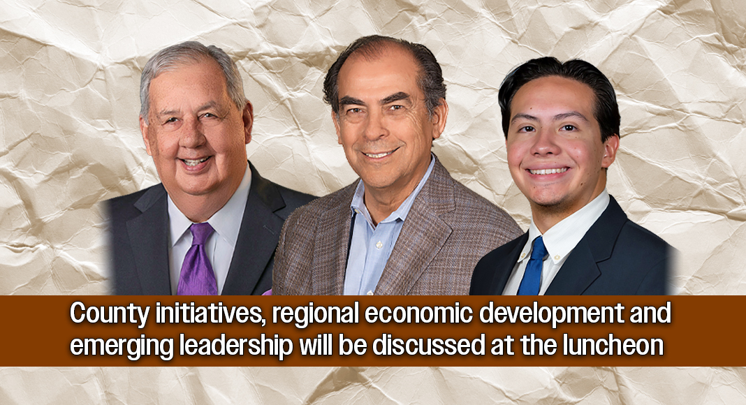 Hidalgo County Judge Richard F. Cortez, Mario Reyna, Skylar Howell.. Courtesy images