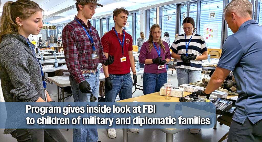 Teens whose parents are serving the U.S. participate in the FBI's Teen Academy in Stuttgart, Germany. Courtesy image 