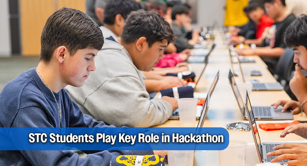 For the first time, students instead of faculty, South Texas College’ Cybersecurity Clinic led awareness presentations at the college’s 5th annual Hackathon event, sharing lessons they have already delivered to community members. STC image