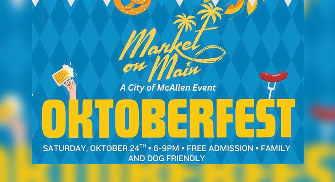 Market on Main is bringing Oktoberfest festivities to Downtown McAllen this October, inviting residents and visitors to enjoy a lively evening filled with local shopping, great food, live music and festive fun. Main Street will transform into a vibrant outdoor market where the community can celebrate the season while supporting local businesses and entrepreneurs. Image courtesy of The City of McAllen