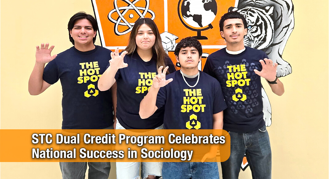 Four Mercedes Early College Academy (MECA) students enrolled in dual credit courses through South Texas College (STC) earned top honors at the Association for Applied and Clinical Sociology (AACS) Virtual Conference, demonstrating their ability to conduct research, communicate complex ideas and compete at the collegiate level. STC Image