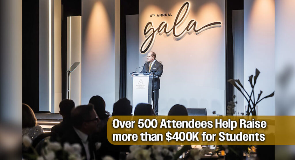 With more than $400,000 raised and more than 500 donors and community partners in attendance, this year’s South Texas College Fourth Annual Foundation Gala saw record numbers in attendance and money raised for student scholarships. STC image