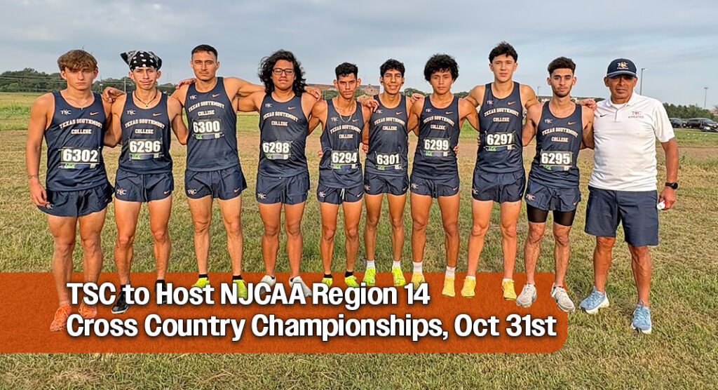 Texas Southmost College will welcome elite junior college runners from across the region to Brownsville Sports Park on Saturday, Oct. 31, for the NJCAA Region 14 Men’s and Women’s Cross Country Championships. TSC Men's Cross Country team courtesy of TSC