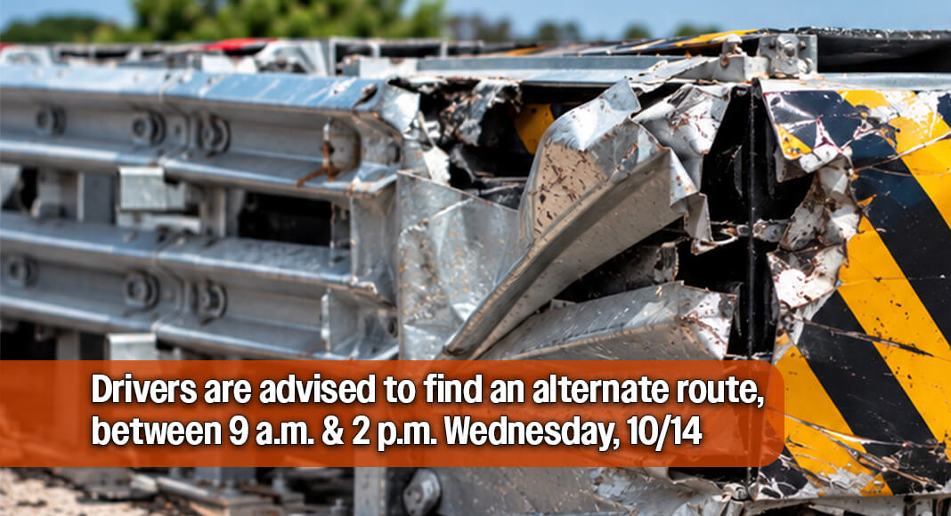 The Dixieland Road exit ramp (#175) along eastbound I-2 at the Harlingen interchange will close temporarily Wednesday, from 9 a.m. to 2 p.m., for crash cushion repairs. Image courtesy of TxDOT