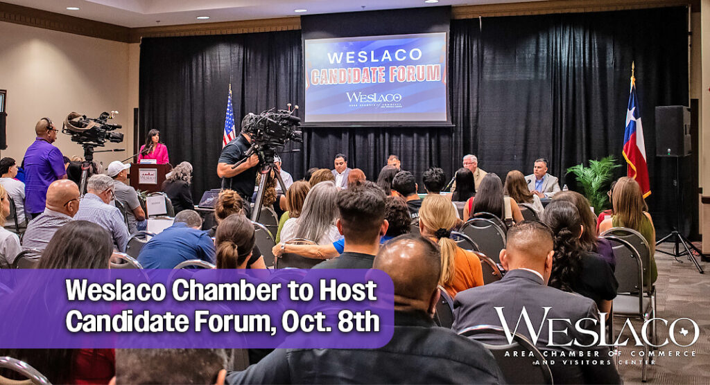 You can expect the Weslaco Commissioner Candidates at 6PM and School Board Candidates at 7:15PM. Image from previous candidate forum, courtesy of Weslaco Area Chamber of Commerce