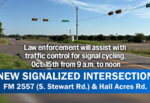 New Traffic Light at S. Stewart & Hall Acres Rd. Starts Oct. 15