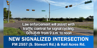New Traffic Light at S. Stewart & Hall Acres Rd. Starts Oct. 15