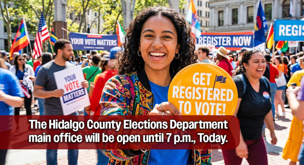 Today, Oct 5th, is the Last Day to Register to Vote, for the November 3 ...